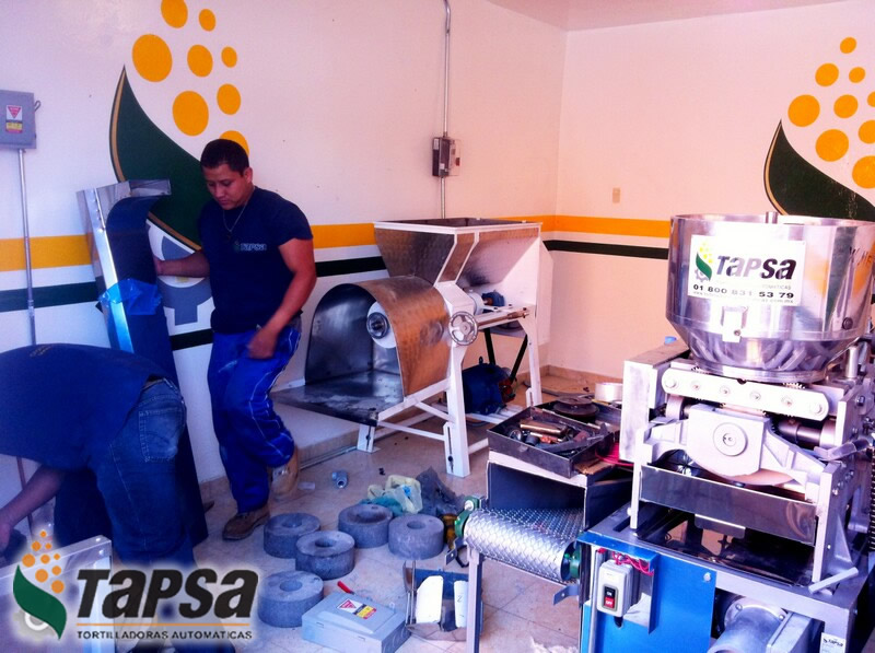 Installing your equipment TAPSA to make tortillas